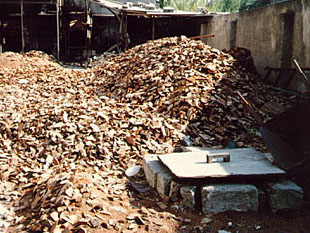 Briar scraps used for fires to boil out sap